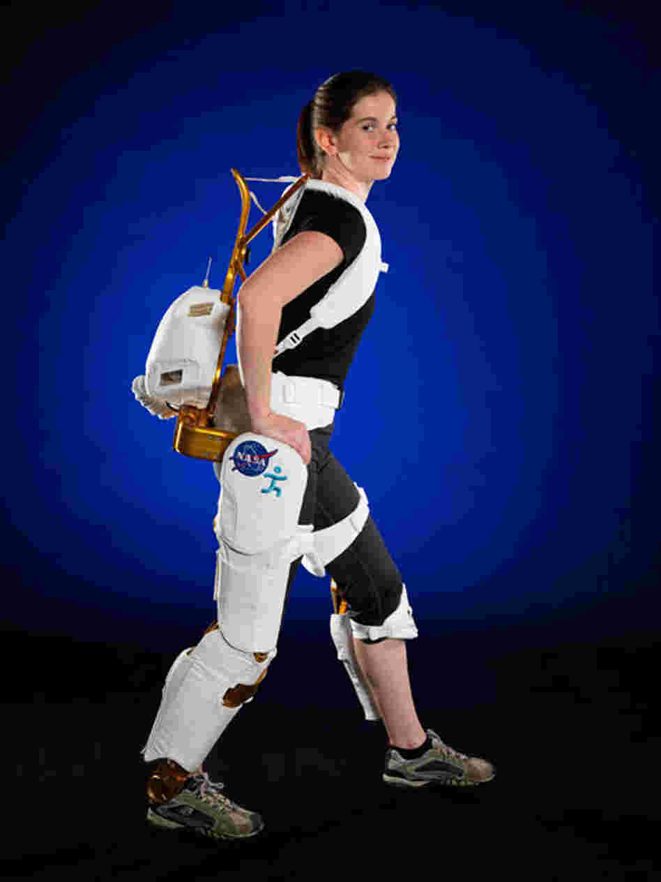 NASA recently announced the development of an exoskeleton for paraplegic rehabilitation use and astronaut strength training. NASA engineer Shelley Rea demonstrates the X1 Robotic Exoskeleton for resistive exercise, rehabilitation and mobility augmentation.