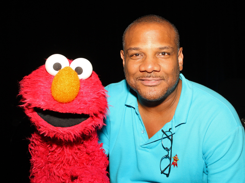 Puppeteer Kevin Clash and Elmo.