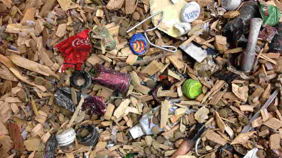 Energy Of The Future? California company Sierra Energy is testing out a reactor that turns garbage — like these wood chips, metal fragments and plastics — into synthetic gas that can then be turned into a low-carbon diesel fuel. Energy Of The Future? California company Sierra Energy is testing out a reactor that turns garbage — like these wood chips, metal fragments and plastics — into synthetic gas that can then be turned into a low-carbon diesel fuel.