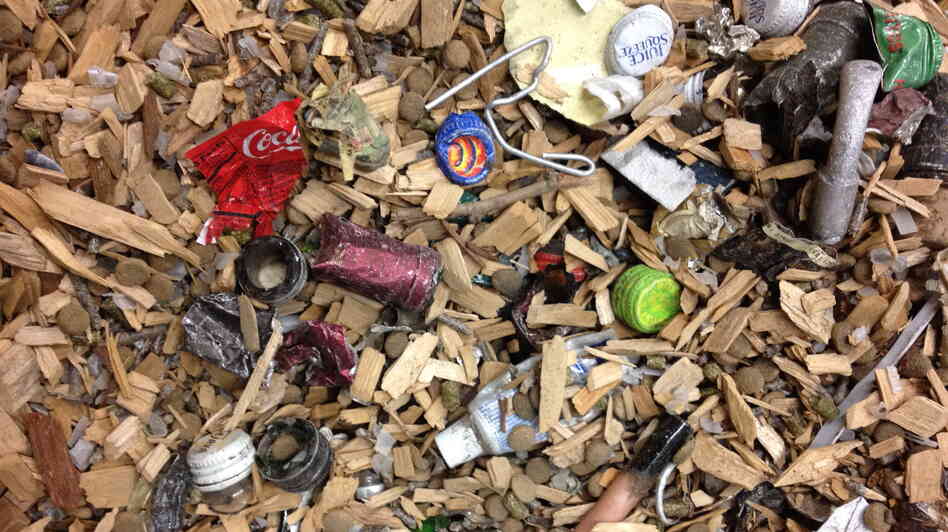 Energy Of The Future? California company Sierra Energy is testing out a reactor that turns garbage — like these wood chips, metal fragments and plastics — into synthetic gas that can then be turned into a low-carbon diesel fuel. Energy Of The Future? California company Sierra Energy is testing out a reactor that turns garbage — like these wood chips, metal fragments and plastics — into synthetic gas that can then be turned into a low-carbon diesel fuel.