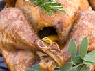 A cooked turkey. A cooked turkey.