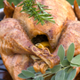 A cooked turkey. A cooked turkey.