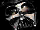 An original Darth Vader costume from the Star Wars films on display in Christie's auction house in 2010.