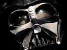 An original Darth Vader costume from the Star Wars films on display in Christie's auction house in 2010.