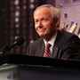 Theodore Dalrymple (left) and Asa Hutchinson argue against legalizing drugs in an Intelligence Squared U.S. debate.