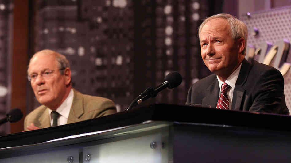 Theodore Dalrymple (left) and Asa Hutchinson argue against legalizing drugs in an Intelligence Squared U.S. debate. Theodore Dalrymple (left) and Asa Hutchinson argue against legalizing drugs in an Intelligence Squared U.S. debate.
