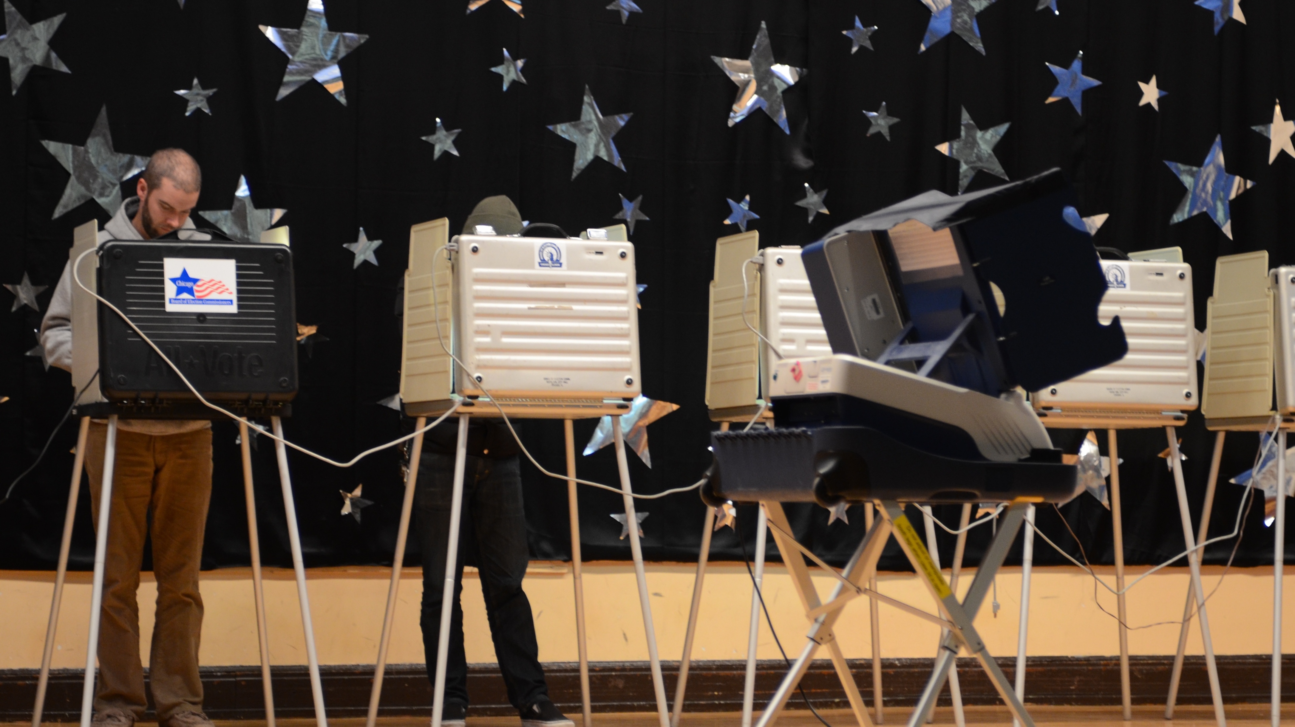 A man votes on Nov. 6 in Chicago.