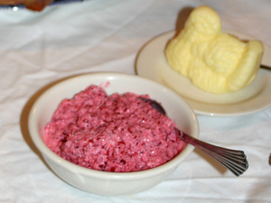 Mama Stamberg's cranberry relish should be thick, creamy and shocking pink. Mama Stamberg's cranberry relish should be thick, creamy and shocking pink.