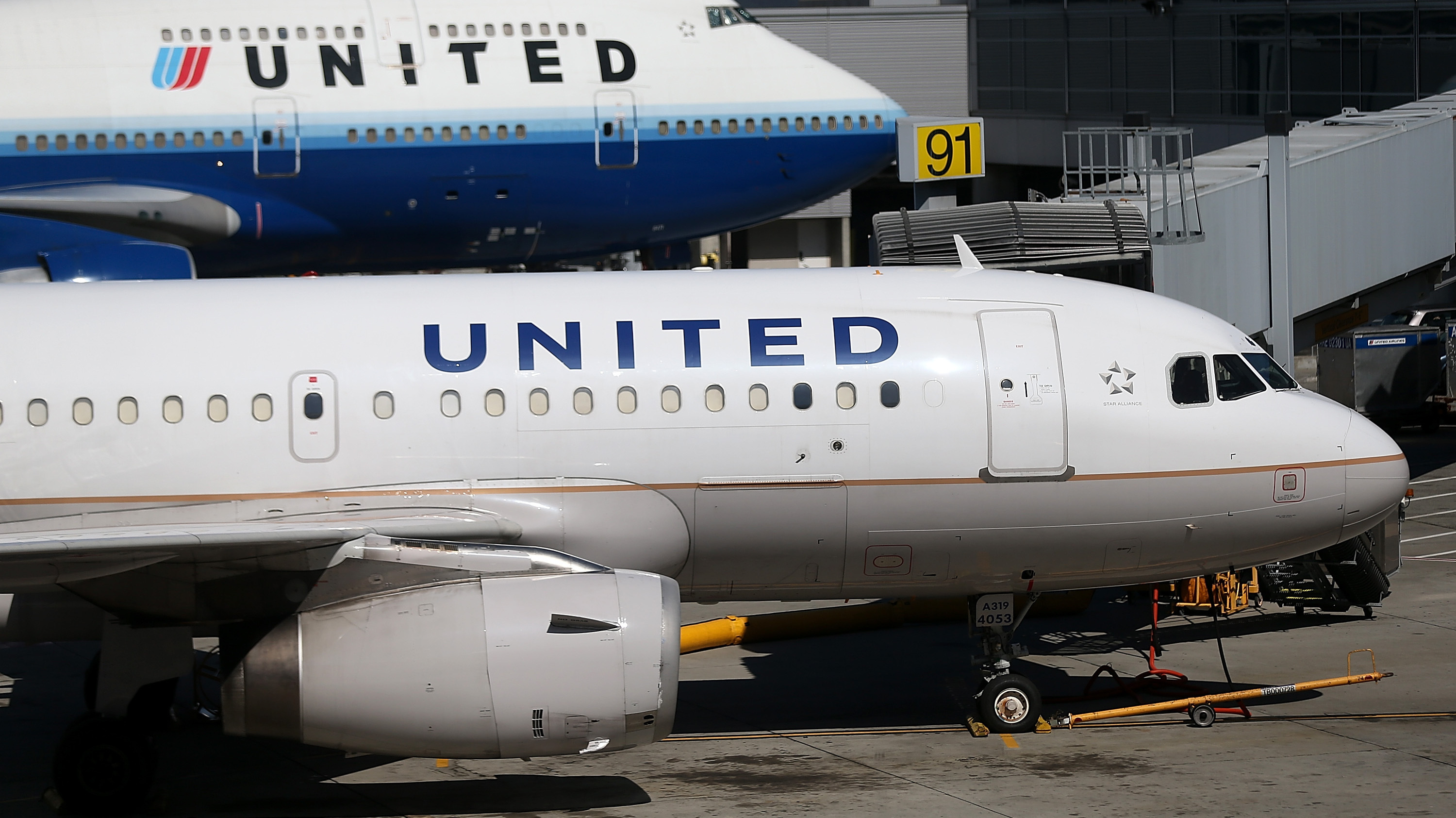 United Airlines jets in San Francisco earlier this year.