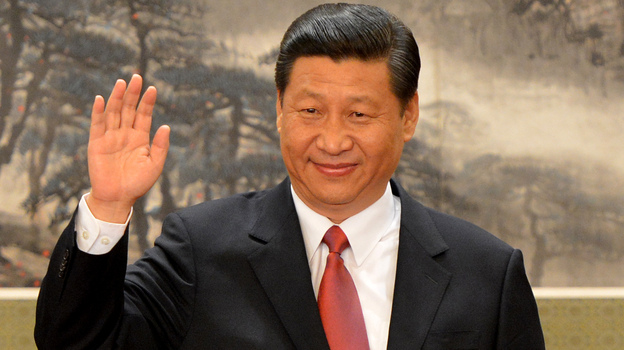 Chinese leader Xi Jinping earlier today in Beijing. (AFP/Getty Images)