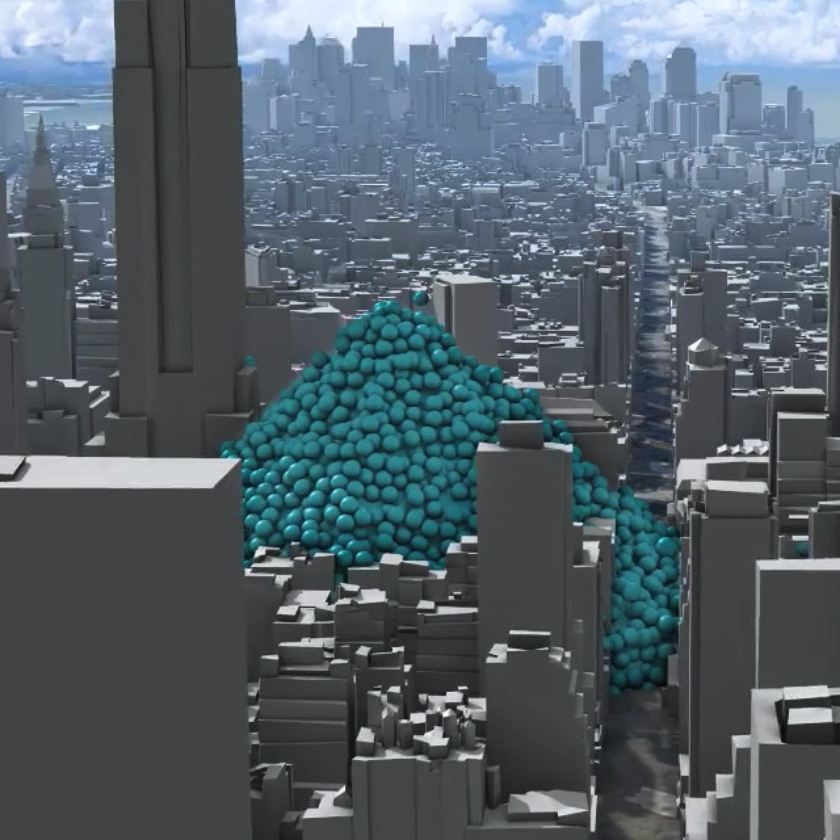 One Hour Of NYC's Carbon Dioxide Emissions