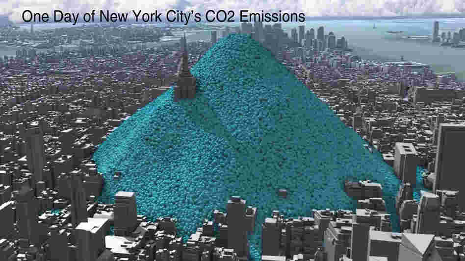 One Day Of New York City's Carbon Dioxide Emissions