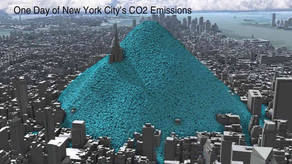 One Day Of New York City's Carbon Dioxide Emissions One Day Of New York City's Carbon Dioxide Emissions