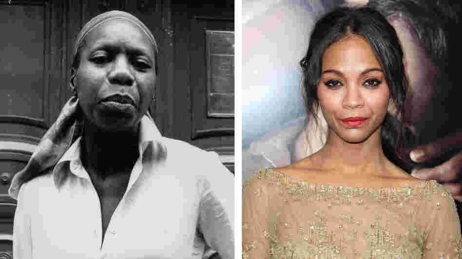 Nina Simone (left) and actress Zoe Saldana are seen in this composite image. Saldana has been cast to play the late singer in a film biopic. Nina Simone (left) and actress Zoe Saldana are seen in this composite image. Saldana has been cast to play the late singer in a film biopic.