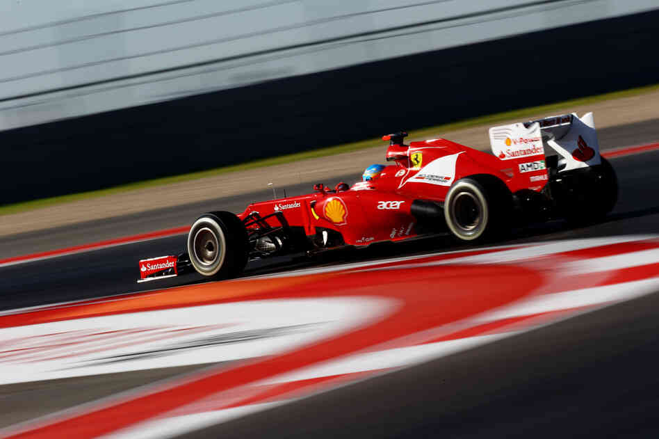 Ferrari's Fernando Alonso during qualifying at the Circuit of the Americas in Austin, Texas.