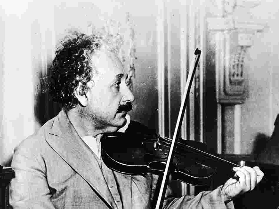 Albert Einstein, seen playing the violin in the music room of the S.S. Belgenland, had knoblike structures on the part of the brain that controls motion of the right hand. Brain scans of modern musicians show similar structures.