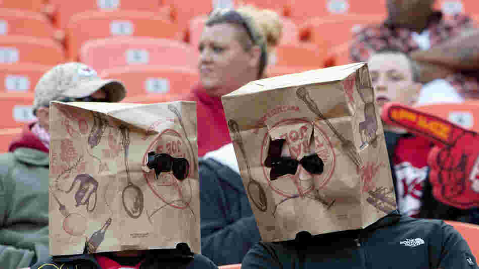 There were a lot of empty seats at Sunday's Kansas City Chiefs game (which the team lost, to Cincinnati, 28-6). And some fans showed their unhappiness by wearing bags over their heads. "Sam" Lickteig wasn't happy with the Chiefs' play either, his family says.