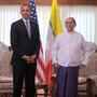 President Obama and President Thein Sein of Myanmar (also known as Burma) earlier today in Yangon. President Obama and President Thein Sein of Myanmar (also known as Burma) earlier today in Yangon.
