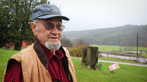 Ken Dibbell, a farmer near Norwich, New York, mixes Chobani's whey with cow manure and spreads it on his hay fields as fertilizer.