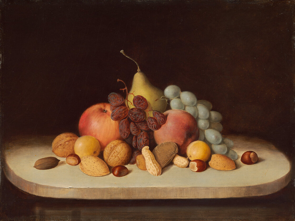Still Life with Fruit and Nuts, by Robert Seldon Duncanson
