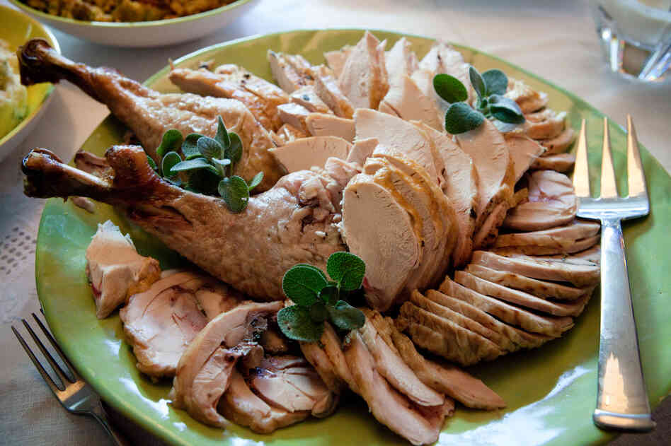 While disassembling the turkey to cook it takes some labor, it ensures all the parts are cooked to perfection. Plus, it's easier to serve.