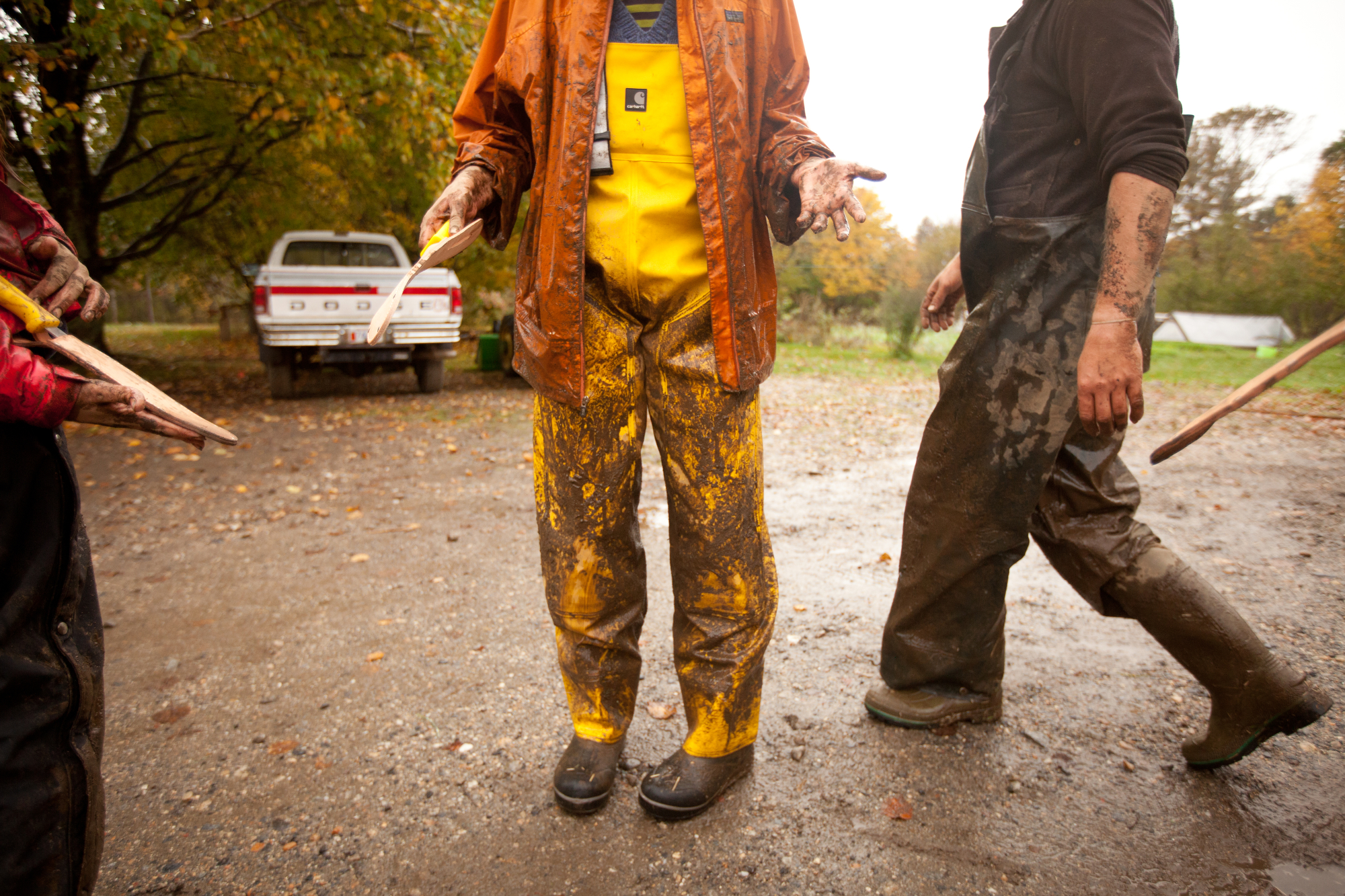 The soil at The Farm School tends to be on the wetter side, partly because of a high water table under the crops. This makes for good drought resistance in the dry season and muddy work other times of the year. The soil at The Farm School tends to be on the wetter side, partly because of a high water table under the crops. This makes for good drought resistance in the dry season and muddy work other times of the year.