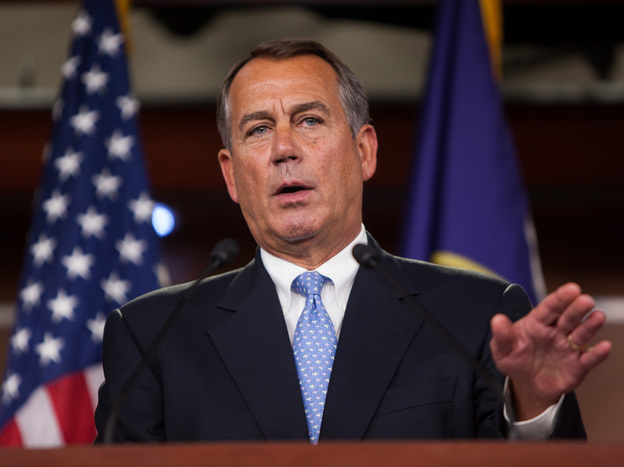 Speaker of the House John Boehner, R-Ohio, speaks during a news conference in the Capitol on Nov. 9. Boehner has said Republican House leaders and Obama "can find the common ground" on immigration policy.