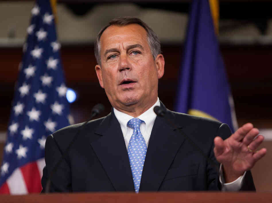 Speaker of the House John Boehner, R-Ohio, speaks during a news conference in the Capitol on Nov. 9. Boehner has said Republican House leaders and Obama "can find the common ground" on immigration policy.