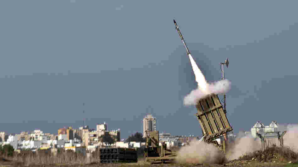 An Israeli missile is launched from the Iron Dome defense system, designed to intercept incoming rockets. This missile was fired from the southern Israeli city of Ashdod in response to a rocket launched from the nearby Palestinian Gaza Strip on Nov. 18.