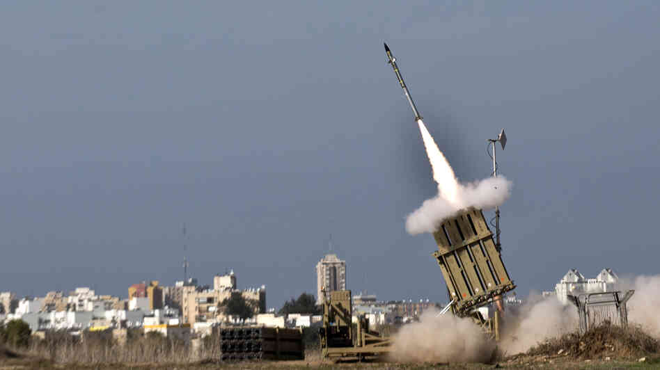 An Israeli missile is launched from the Iron Dome defense system, designed to intercept incoming rockets. This missile was fired from the southern Israeli city of Ashdod in response to a rocket launched from the nearby Palestinian Gaza Strip on Nov. 18.