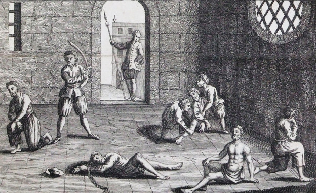 This copper engraving from approximately 1700 depicts the condition of the English prisoners at the hands of the Dutch. In the 1660s, Cornell University's Eric Tagliacozzo says, the conflict and competition for the spice trade came to a head. "The Dutch decapitated a number of English merchants who were also in the Spice Islands trying to profit from the trade."