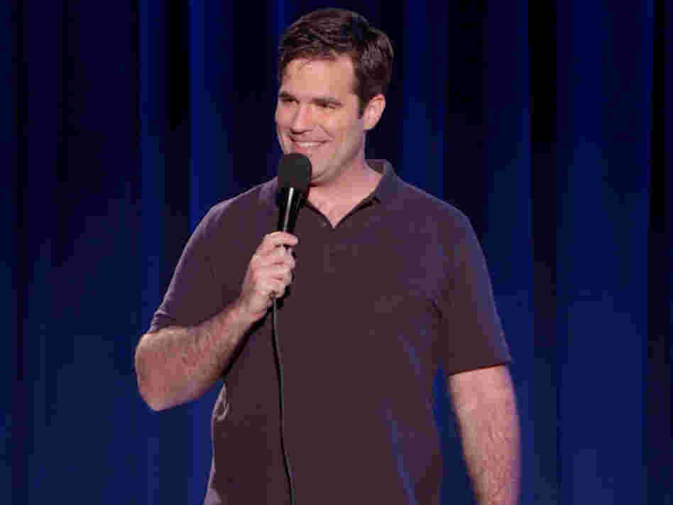 A screenshot from Rob Delaney's standup special, "Live At The Bowery Ballroom."