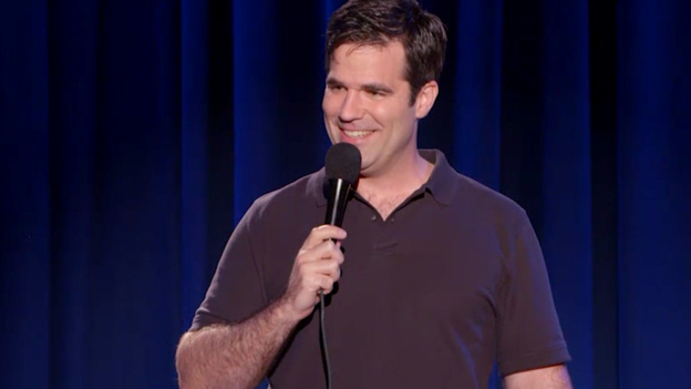 A screenshot from Rob Delaney's standup special, "Live At The Bowery Ballroom." ( )