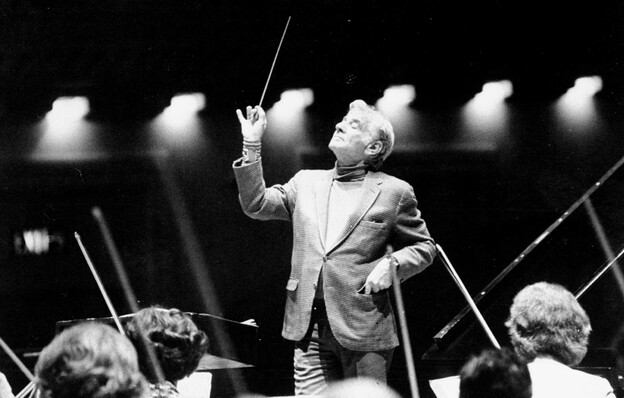 Does This Guy Matter? Conductor Leonard Bernstein during rehearsal with the Cincinnati Symphony at Carnegie Hall in 1977.