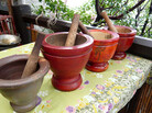 The mortar and pestle can be found in kitchens around the world, including Thailand. In the United States, chef Tanasapamon Rohman uses the tool to grind up chili paste and pulverize rice at her Thai restaurant. The mortar and pestle can be found in kitchens around the world, including Thailand. In the United States, chef Tanasapamon Rohman uses the tool to grind up chili paste and pulverize rice at her Thai restaurant.