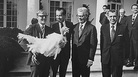 President Nixon pardons a turkey in 1969. There's quite a celebratory banquet scene in the John Adams opera, Nixon in China. President Nixon pardons a turkey in 1969. There's quite a celebratory banquet scene in the John Adams opera, Nixon in China.