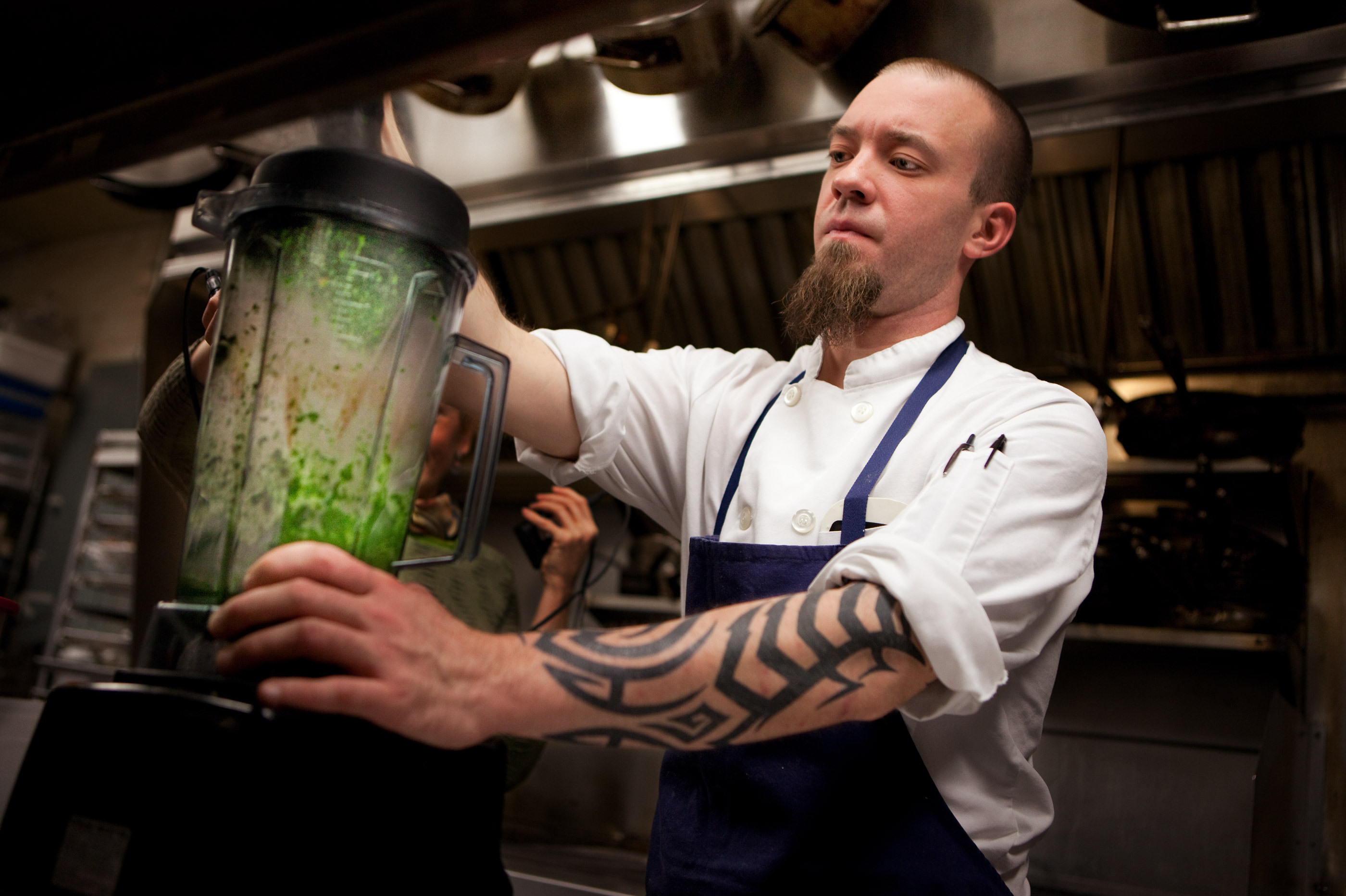 Puree until the mixture until it's the consistency of paint. Puree until the mixture until it's the consistency of paint.