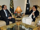 Pakistan's Interior Minister Rehman Malik (right) meets with Salahuddin Rabbani, head of the Afghan High Peace Council, in Islamabad last week. Pakistan freed at least nine Taliban prisoners at the request of the Afghan government, in a move meant to help jump-start a shaky peace process with the militant group in neighboring Afghanistan, officials said. Pakistan's Interior Minister Rehman Malik (right) meets with Salahuddin Rabbani, head of the Afghan High Peace Council, in Islamabad last week. Pakistan freed at least nine Taliban prisoners at the request of the Afghan government, in a move meant to help jump-start a shaky peace process with the militant group in neighboring Afghanistan, officials said.