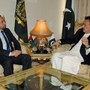 Pakistan's Interior Minister Rehman Malik (right) meets with Salahuddin Rabbani, head of the Afghan High Peace Council, in Islamabad last week. Pakistan freed at least nine Taliban prisoners at the request of the Afghan government, in a move meant to help jump-start a shaky peace process with the militant group in neighboring Afghanistan, officials said.
