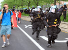 Chicago police move in during protests against the NATO summit in May. Chicago police move in during protests against the NATO summit in May.