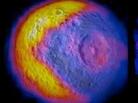 Scientists with NASA's Cassini mission have spotted two features shaped like the 1980s video game icon "Pac-Man" on moons of Saturn. Scientists with NASA's Cassini mission have spotted two features shaped like the 1980s video game icon "Pac-Man" on moons of Saturn.
