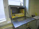 A baby hatch that is fixed in a window at Waldfriede Hospital in Berlin. Mothers can bring  unwanted babies and leave them anonymously. Baby boxes are a revival of the medieval "foundling wheels," where unwanted infants were left in revolving church doors.