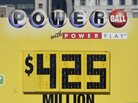 It's a record: A sign in Atlanta about the $425 million jackpot in the Powerball lottery. It's a record: A sign in Atlanta about the $425 million jackpot in the Powerball lottery.