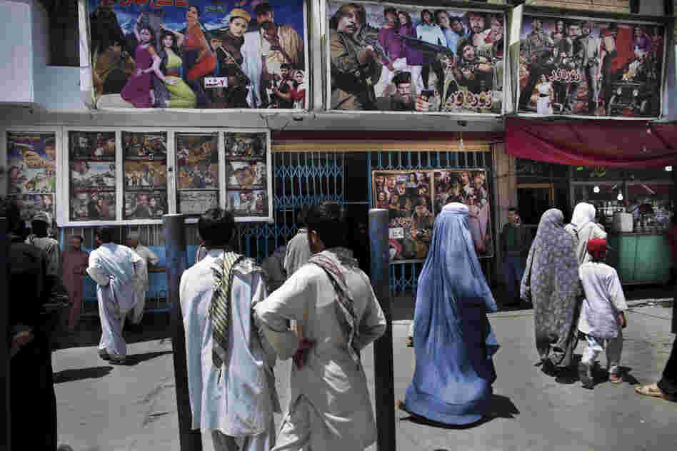 Movie posters outside of Pamir Cinema in Kabul.