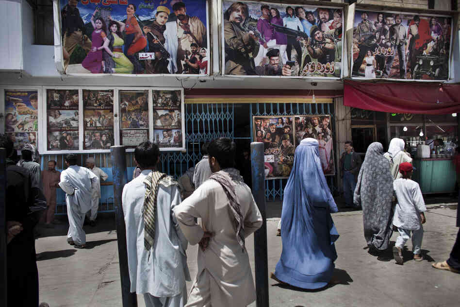 Movie posters outside of Pamir Cinema in Kabul.