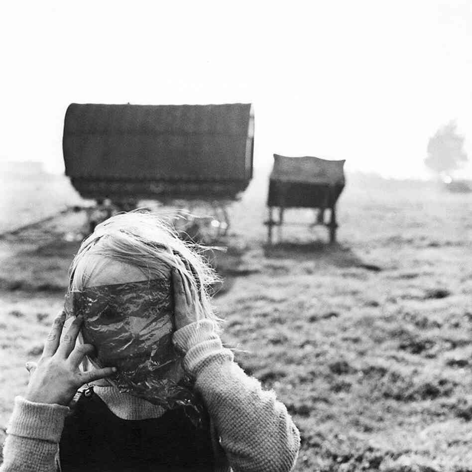 Child with cellophane, Cherry Orchard