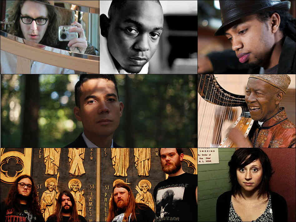 Clockwise from upper left: Acid Pauli, Kendrick Lamar, Samuel Yirga, Kelan Philip Cohran, Waxahatchee, Pallbearer, Matthew Dear Clockwise from upper left: Acid Pauli, Kendrick Lamar, Samuel Yirga, Kelan Philip Cohran, Waxahatchee, Pallbearer, Matthew Dear