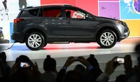 Toyota unveils its new RAV4 crossover SUV to the media Wednesday before the L.A. Auto Show opens to the public.