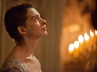 In the first act of Les Miserables, factory worker Fantine (Anne Hathaway) loses her job and is forced first to sell her hair and then become a prostitute in order to support her daughter, Cosette. In the first act of Les Miserables, factory worker Fantine (Anne Hathaway) loses her job and is forced first to sell her hair and then become a prostitute in order to support her daughter, Cosette.