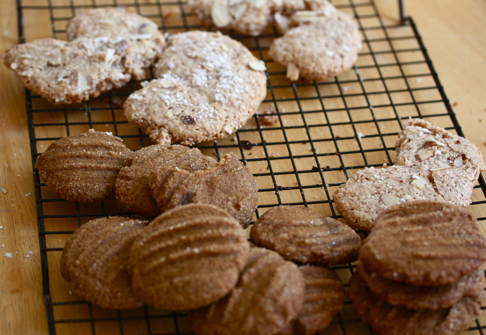 Almond Crescent Cookies and Ginger Snaps